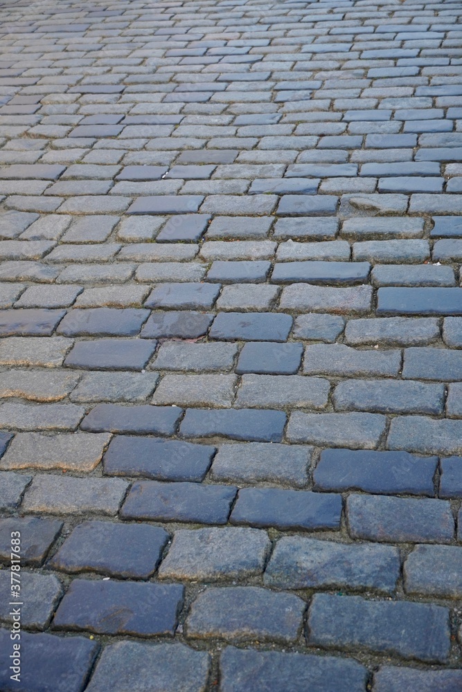 Paving on Red Square in Moscow Texture Ancient Stones