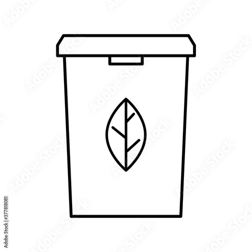 Organic trash bin icon