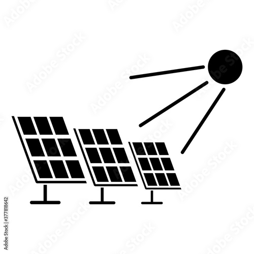 Solar power plant icon