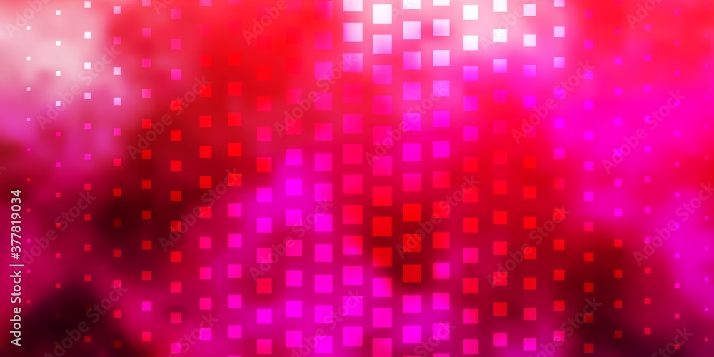 Light Pink vector pattern in square style. Colorful illustration with gradient rectangles and squares. Template for cellphones.