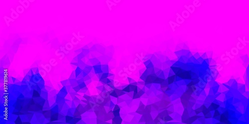 Dark purple vector triangle mosaic template.