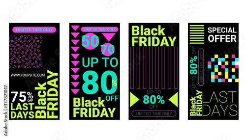 Black Friday sale banners template.