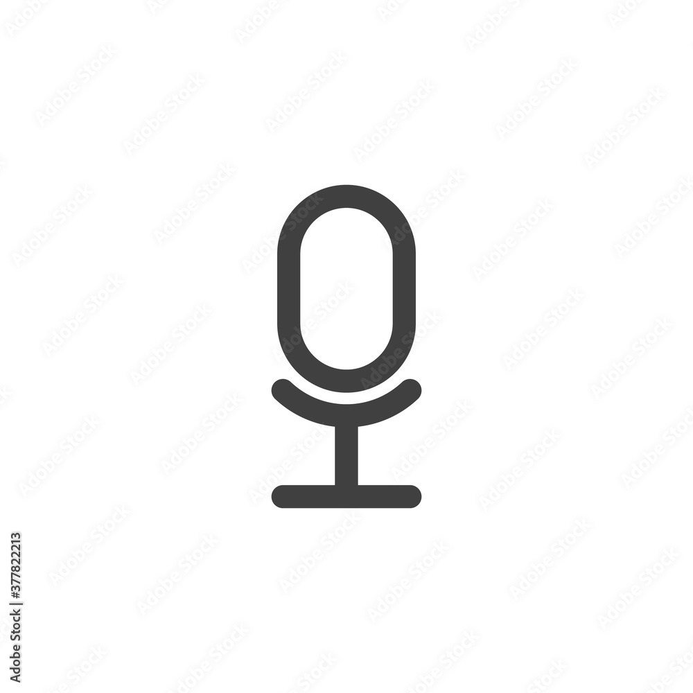 Microphone line icon. linear style sign for mobile concept and web design. Sound record mic outline vector icon. Symbol, logo illustration. Vector graphics Microphone line icon. linear style sign for mobile concept and web design. Sound record mic outline vector icon. Symbol, logo illustration. Vector graphics