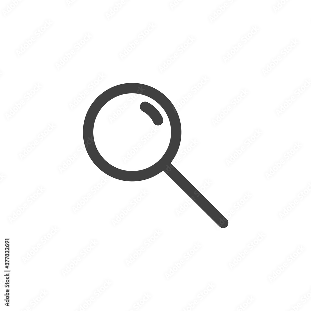 Magnifying glass line icon. linear style sign for mobile concept and web design. Search, magnifier outline vector icon. Symbol, logo illustration. Vector graphics Magnifying glass line icon. linear style sign for mobile concept and web design. Search, magnifier outline vector icon. Symbol, logo illustration. Vector graphics