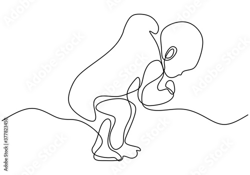 One continuous line drawing...
