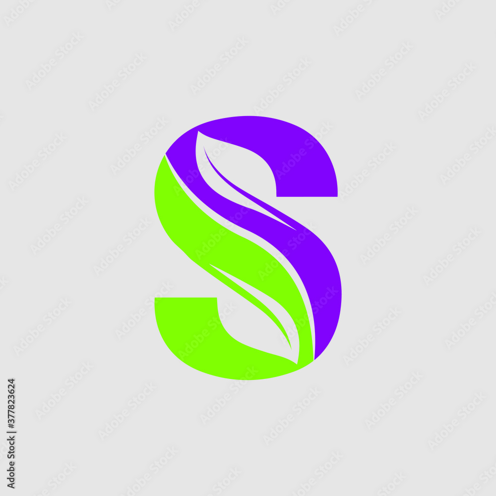 s logo. s leaf logo 