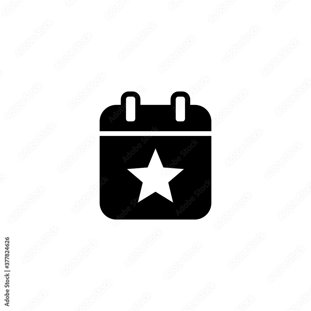 Events Icon in black flat glyph, filled style isolated on white background Events Icon in black flat glyph, filled style isolated on white background