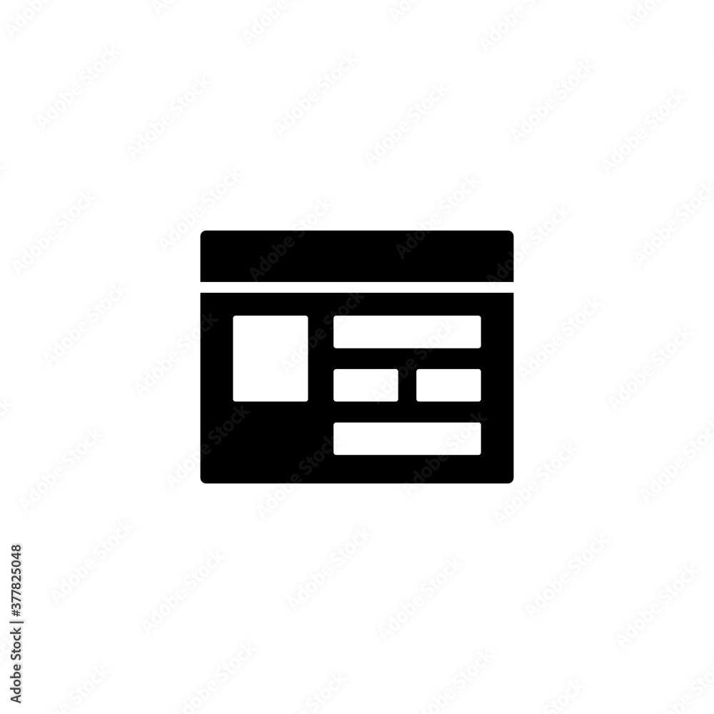 Contact Form Icon in black flat glyph, filled style isolated on white background Contact Form Icon in black flat glyph, filled style isolated on white background