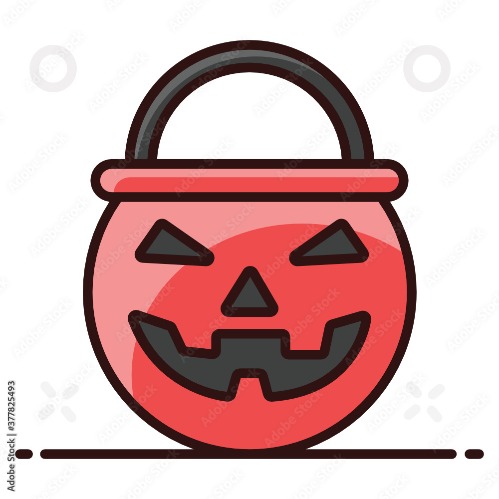 A design of pumpkin bucket in editable style
A design of pumpkin bucket in editable style