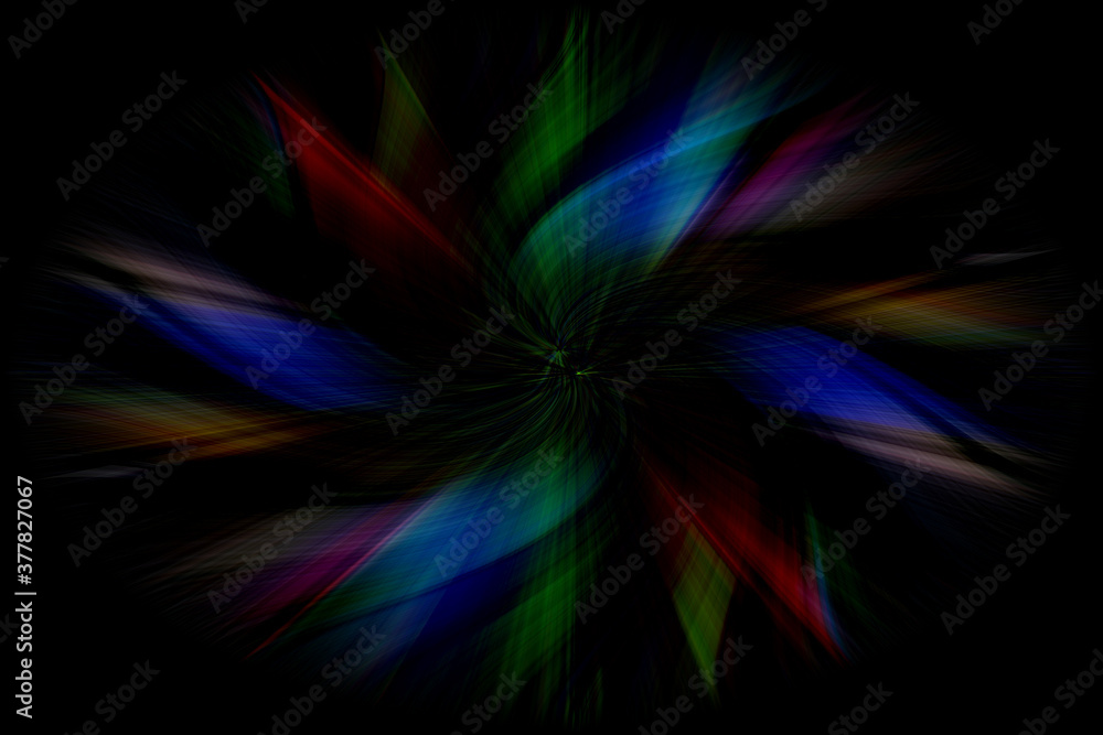 Obraz premium Abstract background of a stream of rays different color in the shape of a flower. Abstraction. 3D illustration