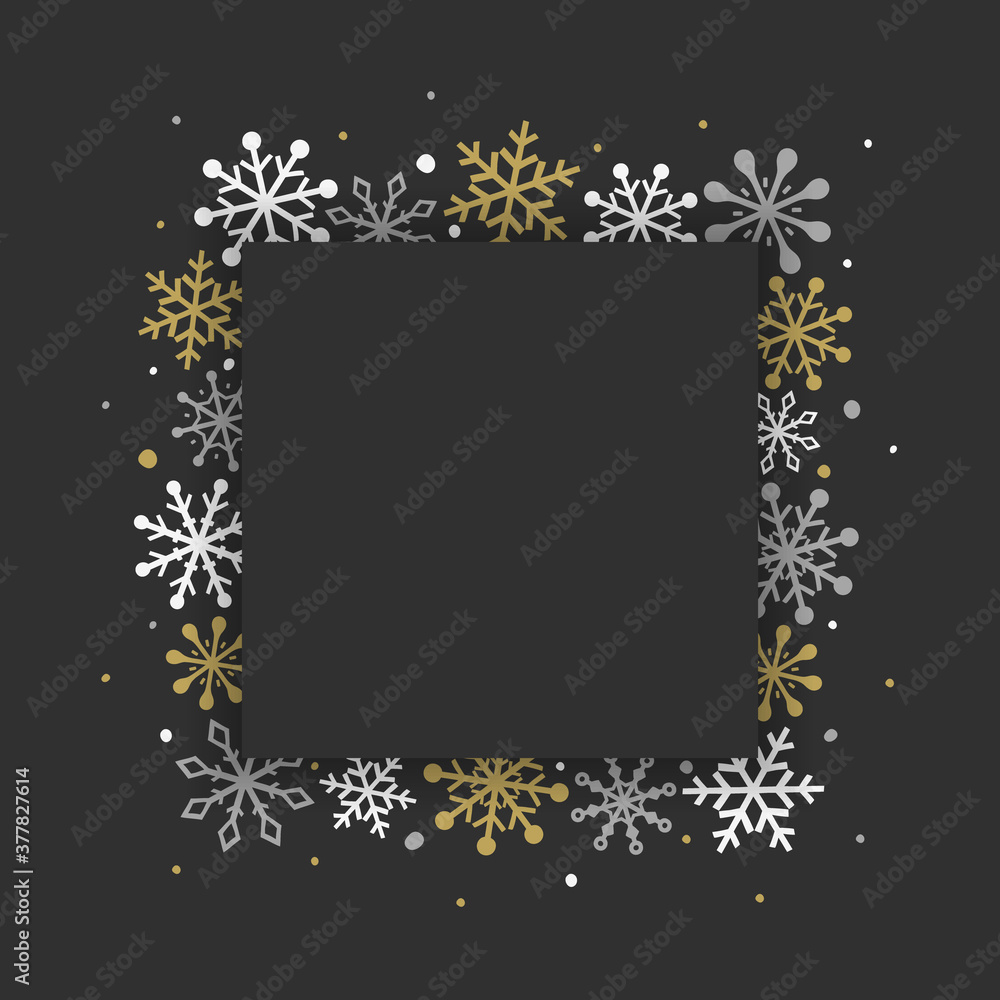 Christmas background with snowflakes. Winter card with copyspace. Vector Christmas background with snowflakes. Winter card with copyspace. Vector