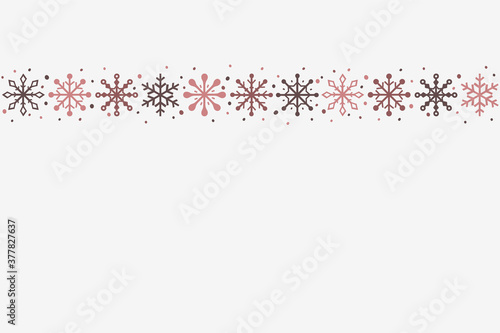 Christmas background with snowflakes and copyspace. Concept of Xmas card. Vector