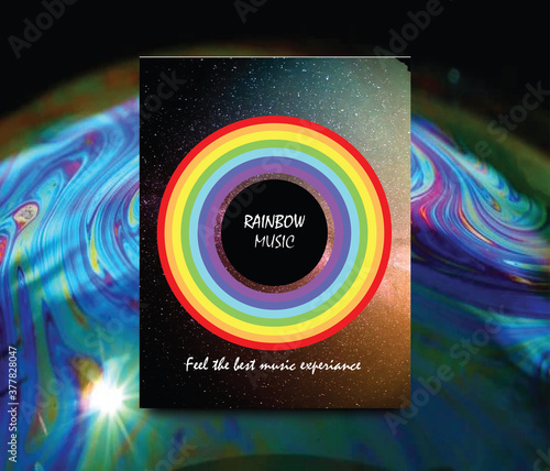 Flyer Mokeup Rainbow Music