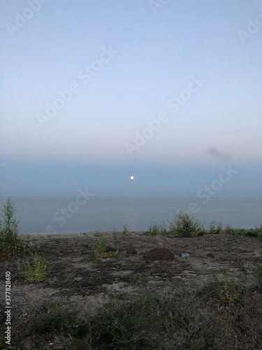 moon over the sea