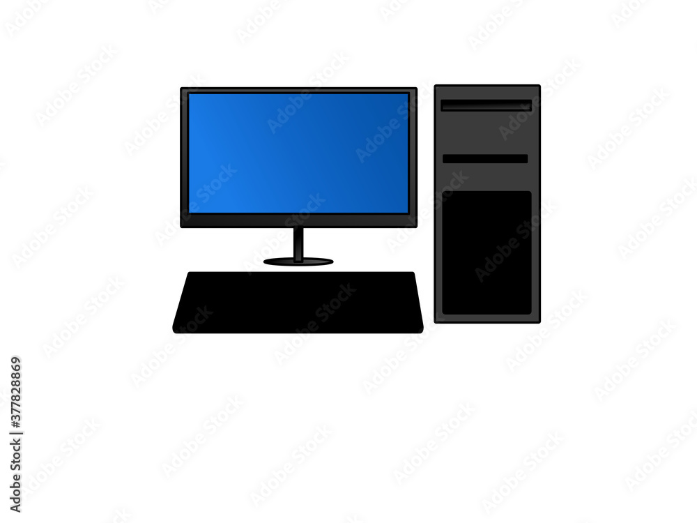 an illustration of personal computer in vector image an illustration of personal computer in vector image