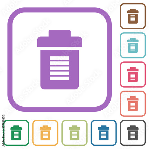 Full trash simple icons