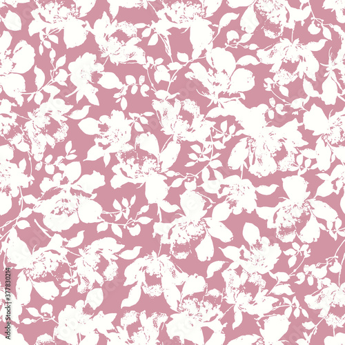 Seamless pattern of a blurred flower 