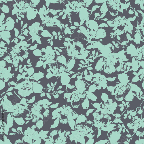 Canvastavla Seamless pattern of a blurred flower,