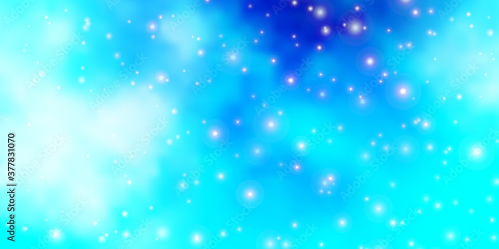 Light BLUE vector layout with bright stars. Shining colorful illustration with small and big stars. Pattern for new year ad, booklets. Light BLUE vector layout with bright stars. Shining colorful illustration with small and big stars. Pattern for new year ad, booklets.