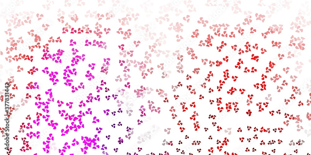 Obraz premium Light pink, yellow vector texture with memphis shapes.