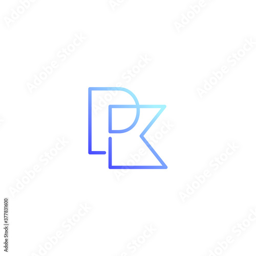 P K Simple Line Logo