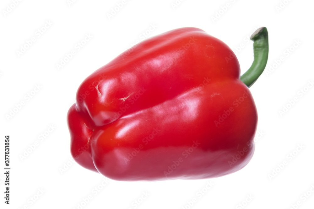 Fresh, red bell pepper isolated on a white background Fresh, red bell pepper isolated on a white background