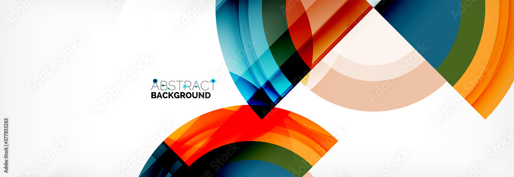 Round shapes, triangles and circles. Modern abstract background Round shapes, triangles and circles. Modern abstract background
