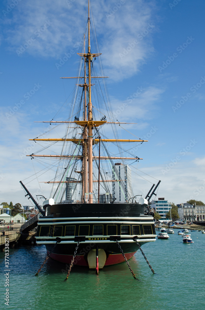 Stern of HMS Warrior, Portsmouth Harbour