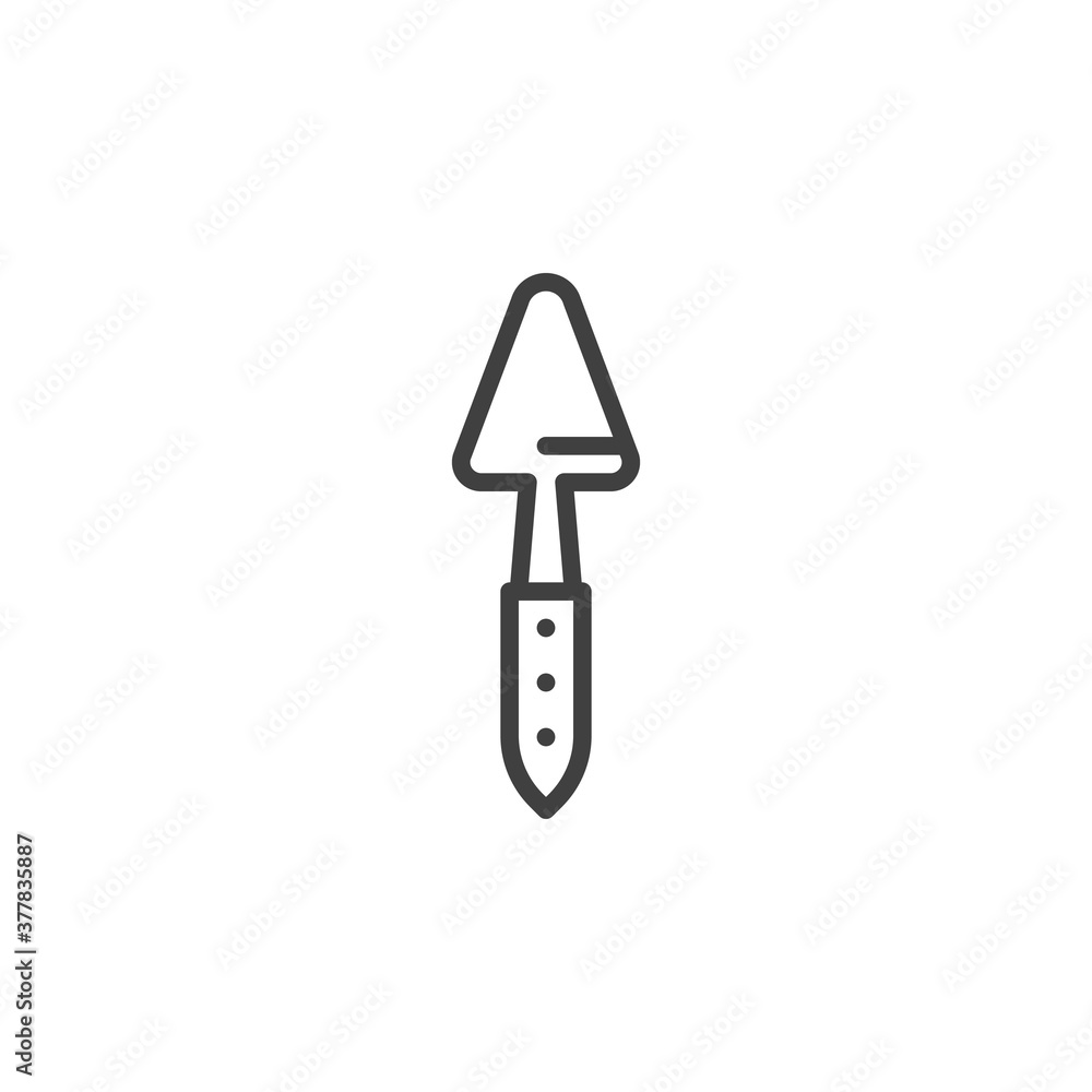 Spatula line icon. linear style sign for mobile concept and web design. Kitchen spoon outline vector icon. Symbol, logo illustration. Vector graphics Spatula line icon. linear style sign for mobile concept and web design. Kitchen spoon outline vector icon. Symbol, logo illustration. Vector graphics