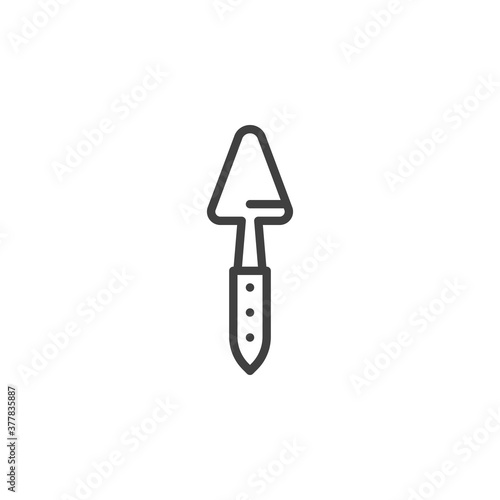 Spatula line icon. linear style sign for mobile concept and web design. Kitchen spoon outline vector icon. Symbol, logo illustration. Vector graphics
