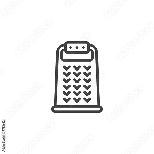Kitchen grater line icon. linear style sign for mobile concept and web design. Grater outline vector icon. Symbol, logo illustration. Vector graphics