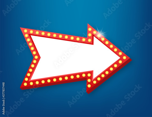 Retro lightbox billboard vintage frame. Lightbox with customizable design. Classic banner for your projects or advertising.