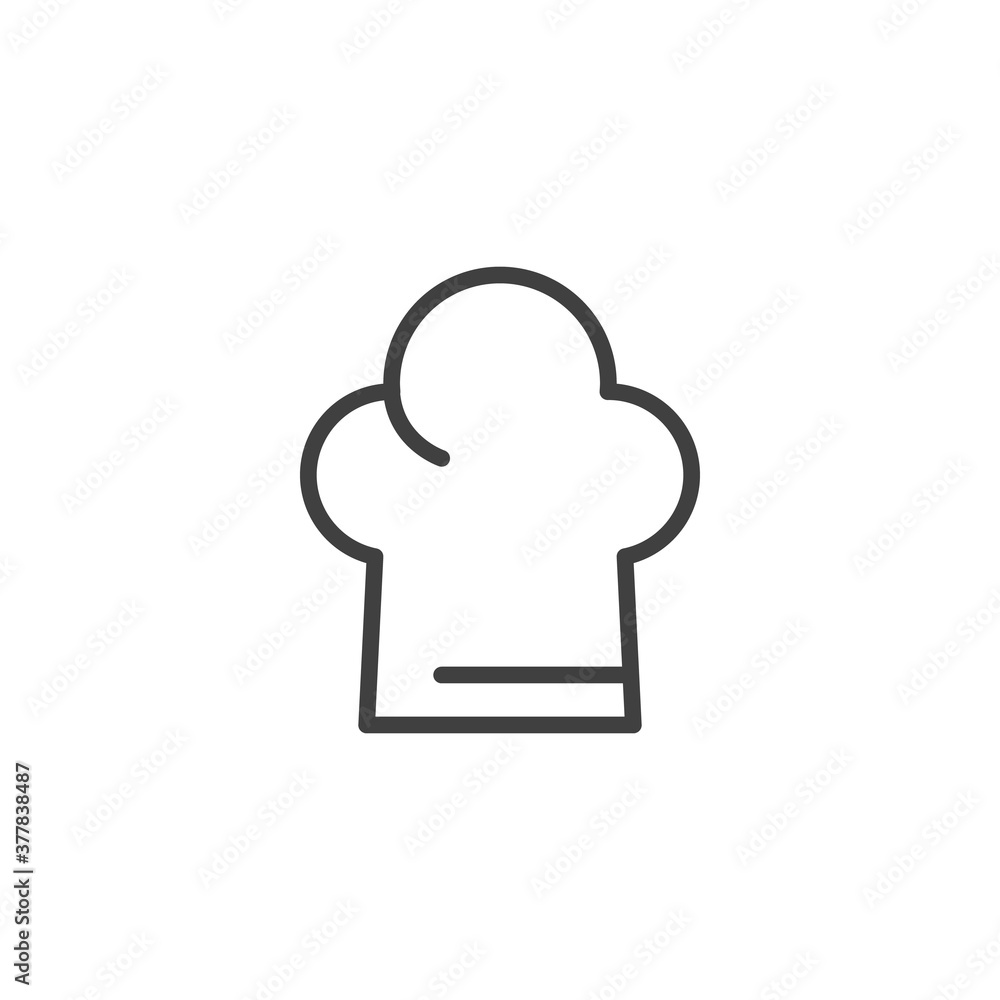 Chef hat line icon. linear style sign for mobile concept and web design. Cook hat outline vector icon. Symbol, logo illustration. Vector graphics Chef hat line icon. linear style sign for mobile concept and web design. Cook hat outline vector icon. Symbol, logo illustration. Vector graphics