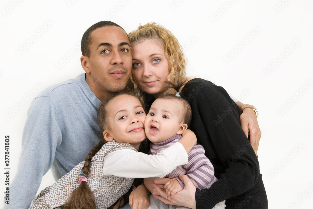 Multiracial family with two children