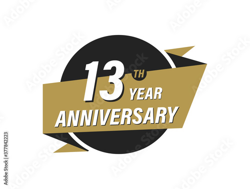 13 Year Anniversary Vector images Design Illustration