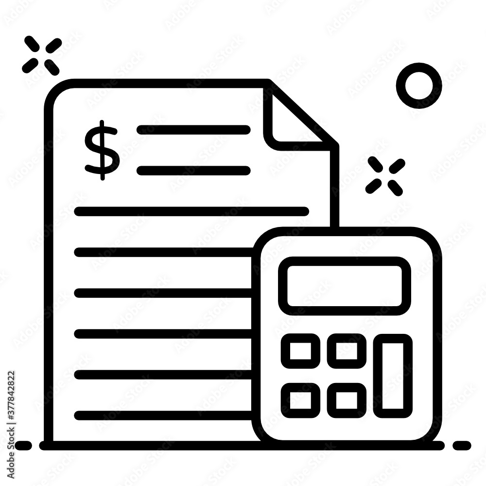 An icon of accounting file in modern style
An icon of accounting file in modern style