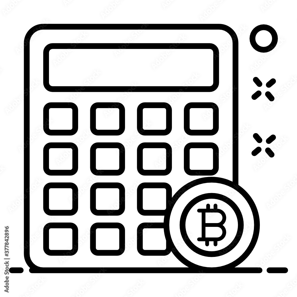Trendy vector style of bitcoin with calculator, editable icon of bitcoin calculations
Trendy vector style of bitcoin with calculator, editable icon of bitcoin calculations