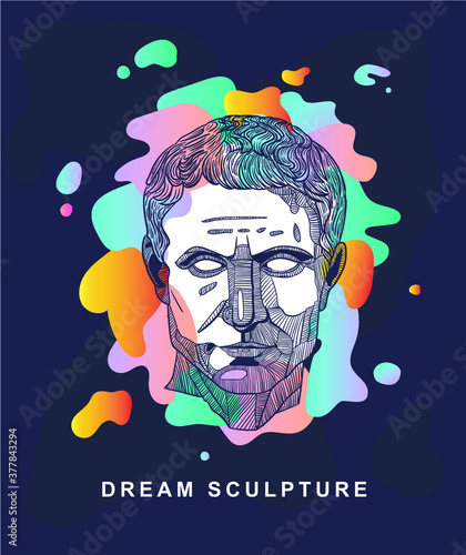 Julius Caesar. Vector illustration hand drawn.