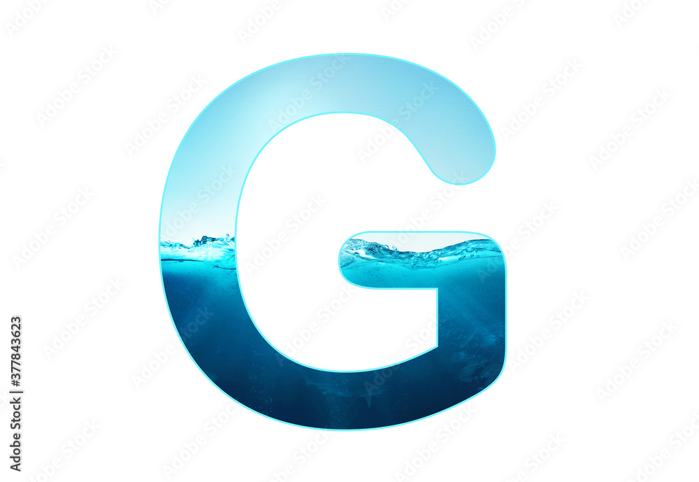 letter G of water alphabet letter G of water alphabet