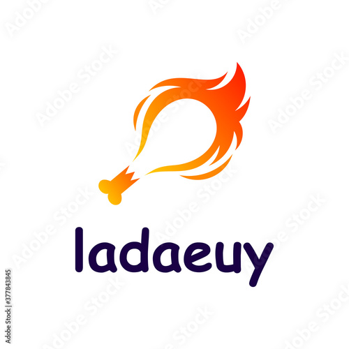 spicy chicken thighs for food and restaurant logo design