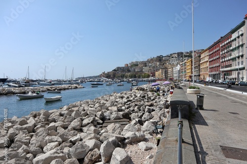 Obraz na płótnie Napoli - Scorcio di Mergellina dal lungomare