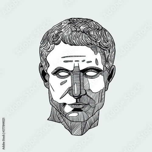  Julius Caesar. Vector illustration hand drawn.