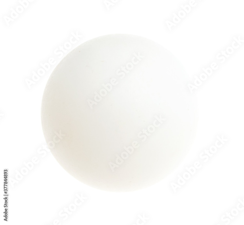 White ping pong ball on a white