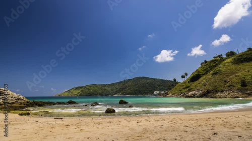 beautiful yanui beach view , Phuket, Thailand 4k timelapse