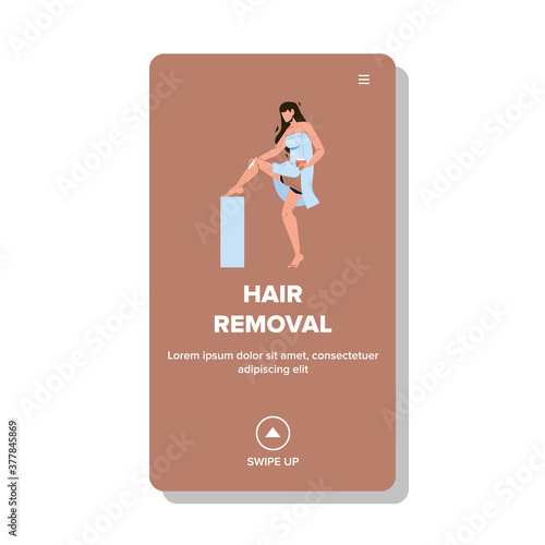 Hair Removal Beauty Procedure Smooth Skin Vector