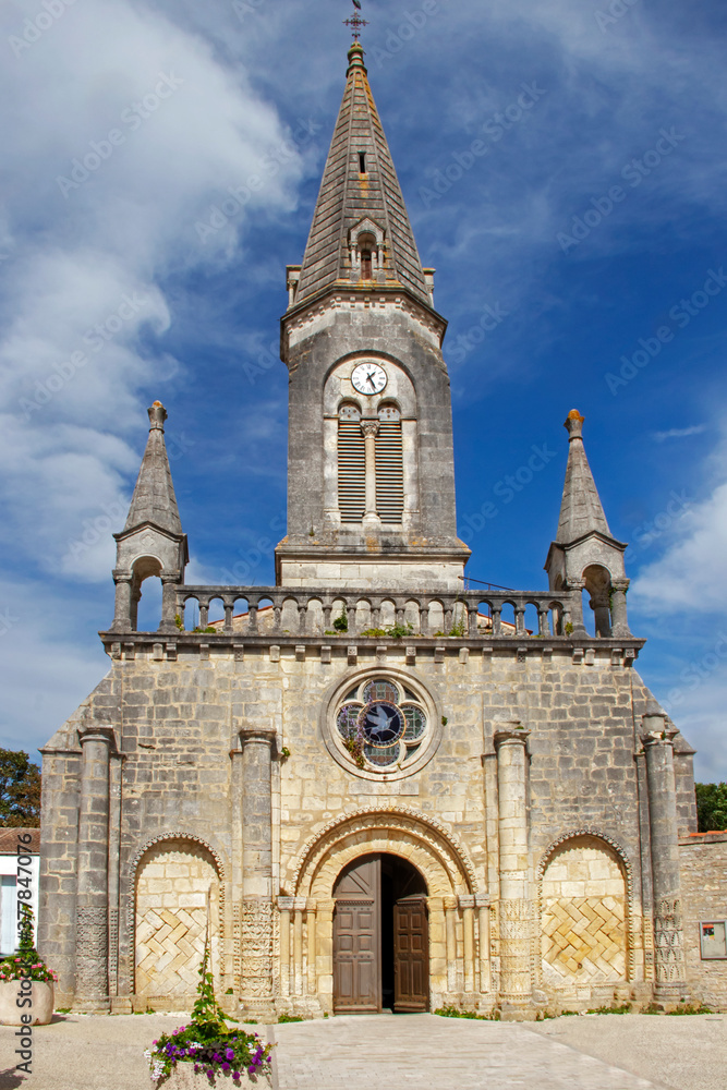 Ile d'Oléron. Saint-Denis. Eglise Saint-Denys. Charente-Maritime. Nouvelle-Aquitaine	
