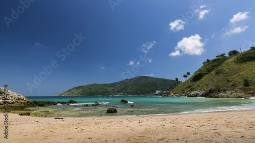 beautiful yanui beach view , Phuket, Thailand 4k timelapse