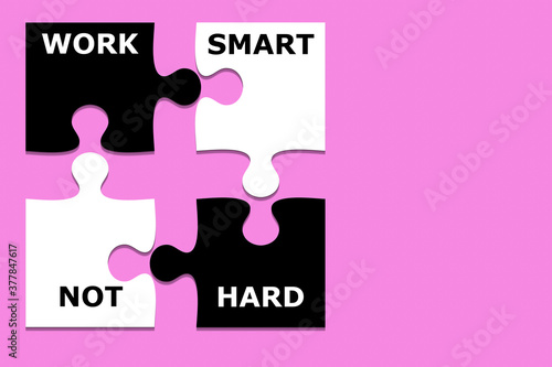 Jigsaw puzzle solutions the business, industry, finance and working environment is changing and working smart  is key to success photo