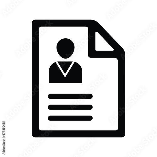 Cv papers icon. Outline cv papers vector icon for web design isolated on white background