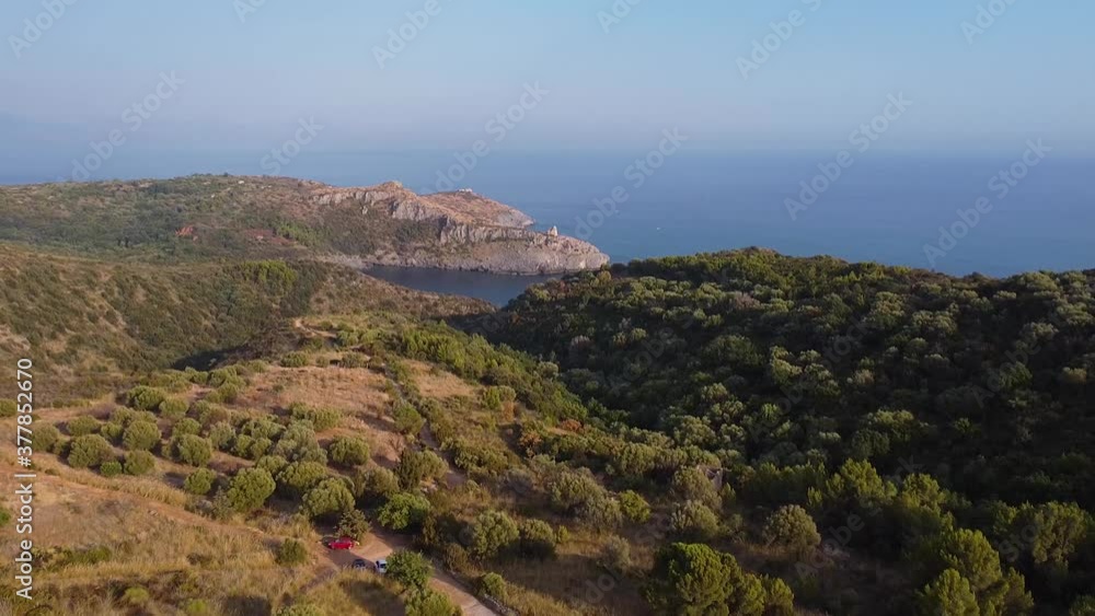Flying back over Marina di Camerota coast line slow Flying back over Marina di Camerota coast line slow